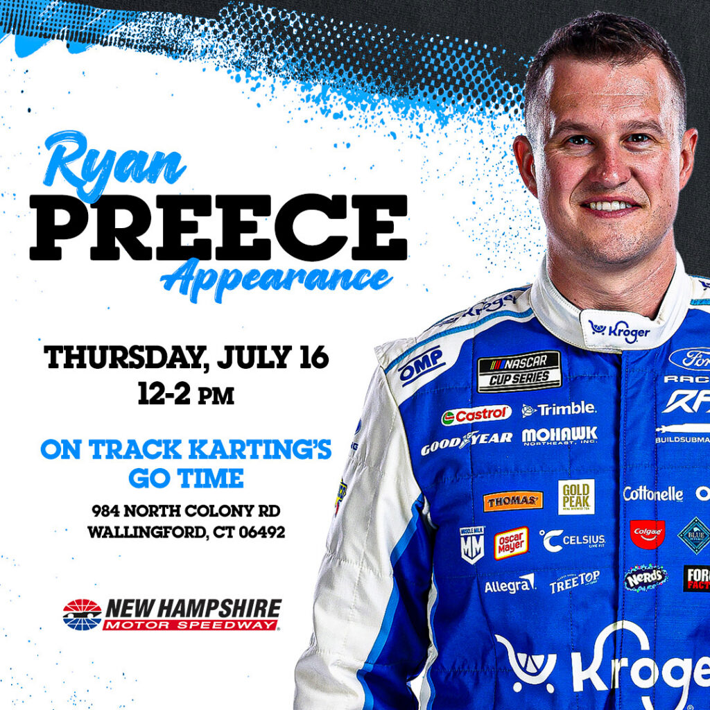 Ryan Preece is coming to Go Time on Thursday, July 16.